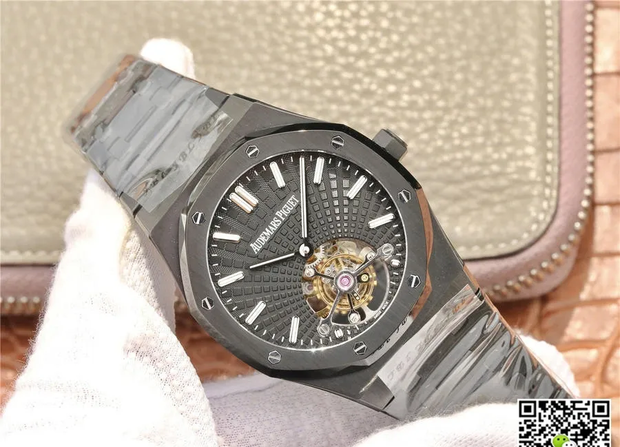 Audemars Piguet Royal Oak Tourbillon 26522CE.OO.1225CE.01 R8 Factory 1:1 Best Edition Replica Watch Black Case
